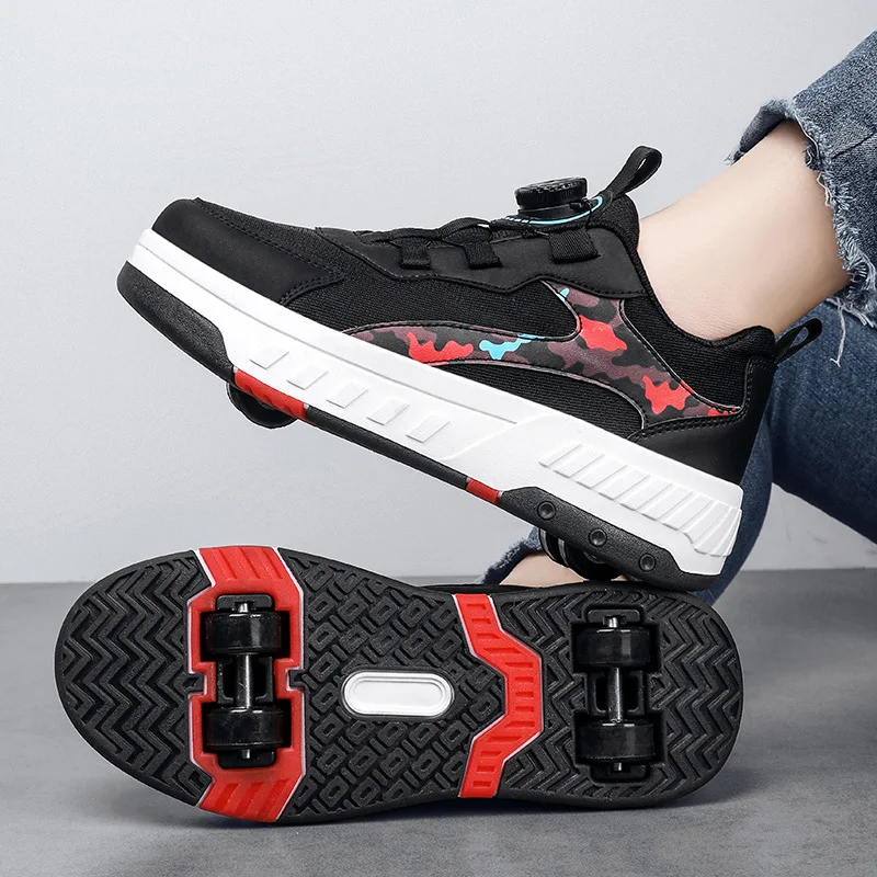 4 Wheel Detachable Roller Skates Shoes 2 in 1 Removable Pulley Skate Skating Parkour Dual-use Roller Skate for Boys and Girls
4 Wheel Detachable Roller Skates Shoes 2 in 1 Removable Pulley Skate Skating Parkour Dual-use Roller Skate for Boys and Girls