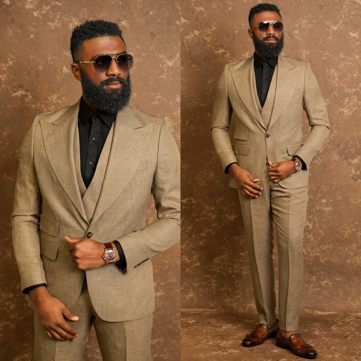 Elegant Men Suits Casual Peak Lapel Coat 3 Piece Groom Suit Set Blazer Vest Pants Wedding Prom Party Jacket Size Customized
Elegant Men Suits Casual Peak Lapel Coat 3 Piece Groom Suit Set Blazer Vest Pants Wedding Prom Party Jacket Size Customized