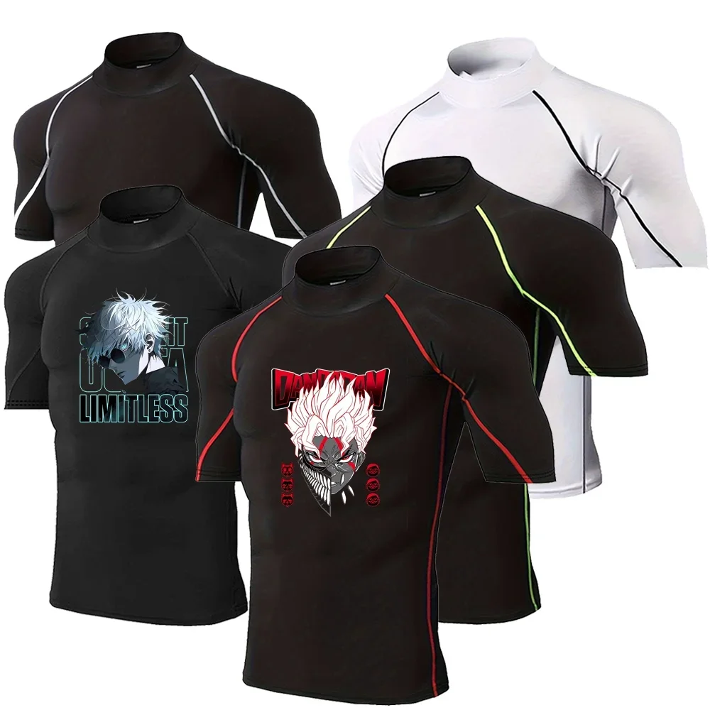 Daily Fitness Training Quick-drying Sportswear Tops Tight High Collar Quick-drying T-shirt for Men's Spring and Summer Clothing
Daily Fitness Training Quick-drying Sportswear Tops Tight High Collar Quick-drying T-shirt for Men's Spring and Summer Clothing