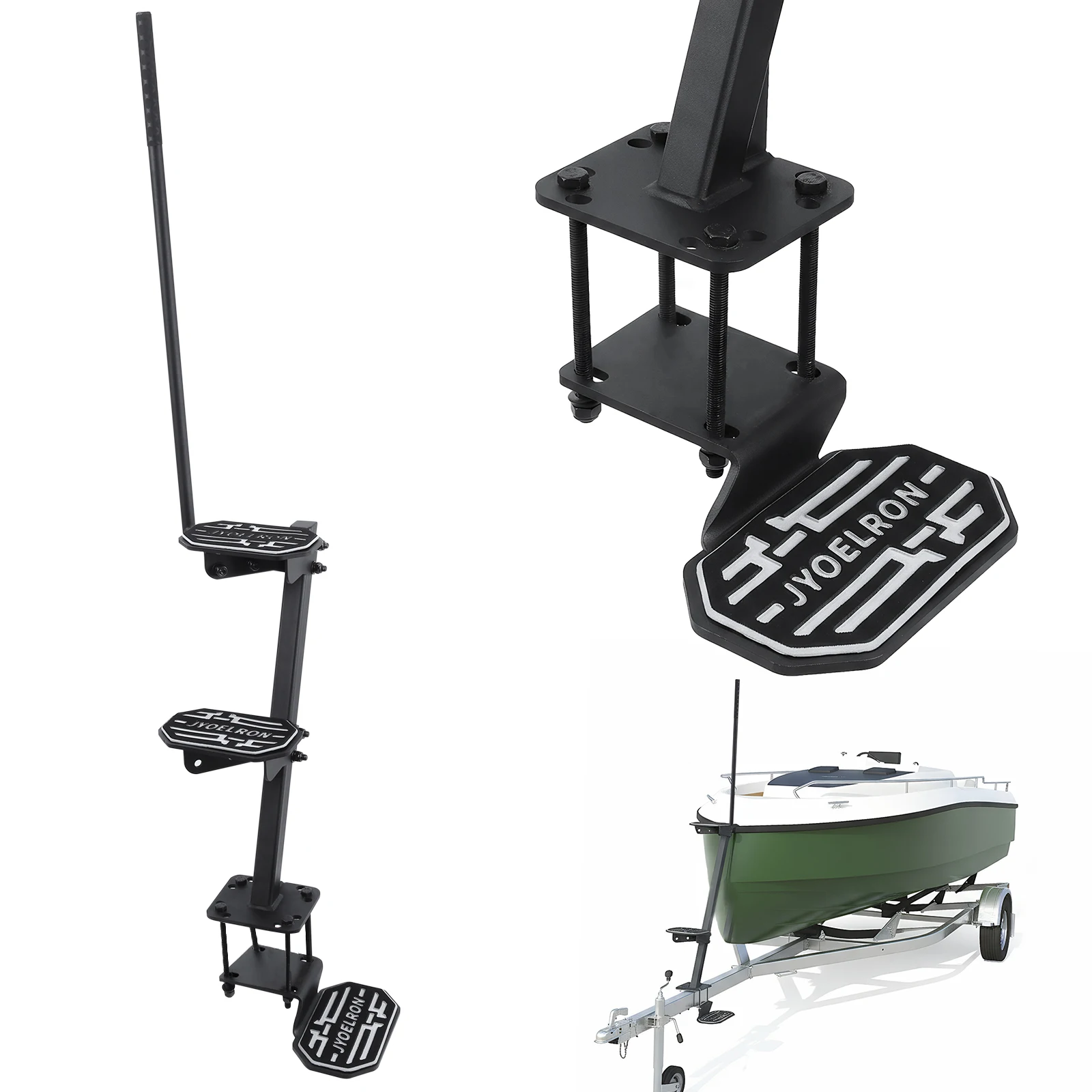 Heavy Duty Marine Trailer Step with Handrails Safety Handles Yacht Step Capacity 450 Lbs for Boats Dock & Launching
Heavy Duty Marine Trailer Step with Handrails Safety Handles Yacht Step Capacity 450 Lbs for Boats Dock & Launching