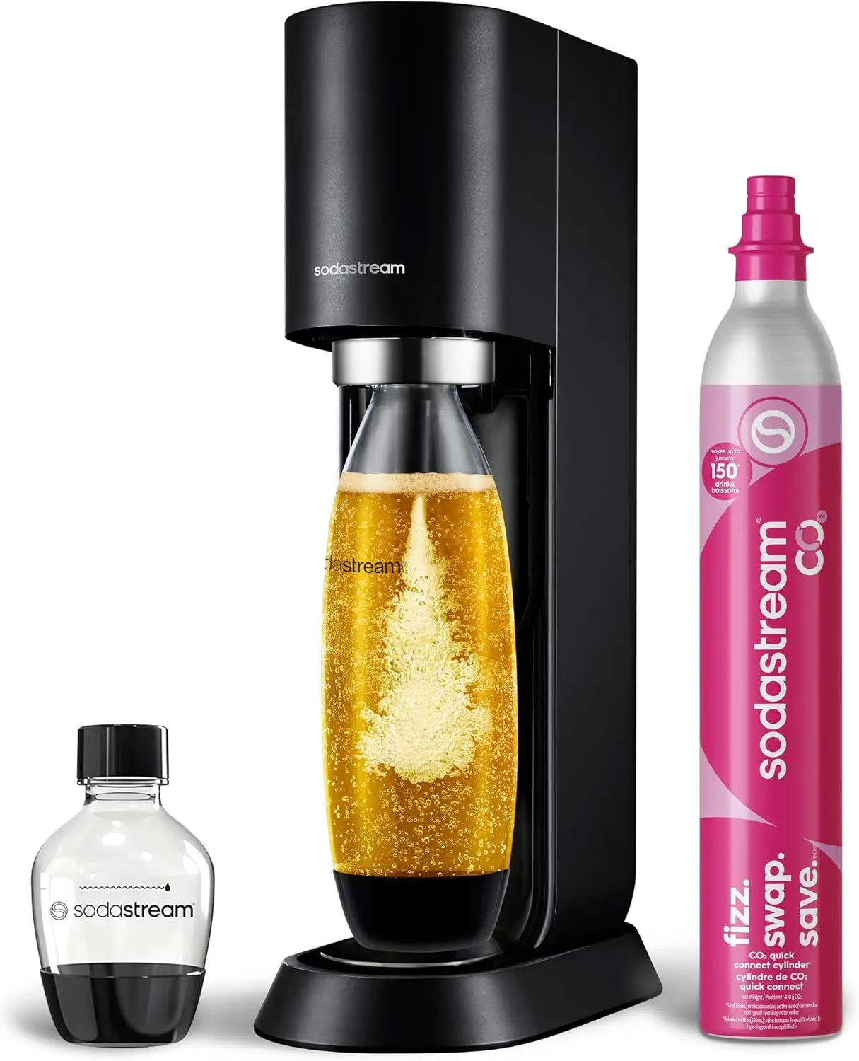 Torvani Store SodaStream MIX™, Sparkling Drink maker & Soda Maker Kit, Carbonates Any Drink, With Dishwasher Safe Carbonating Bottles and 1 CO2 Cylinder/Carbonator, Makes Up To 60L* Drinks, Black
Torvani Store SodaStream MIX™, Sparkling Drink maker & Soda Maker Kit, Carbonates Any Drink, With Dishwasher Safe Carbonating Bottles and 1 CO2 Cylinder/Carbonator, Makes Up To 60L* Drinks, Black