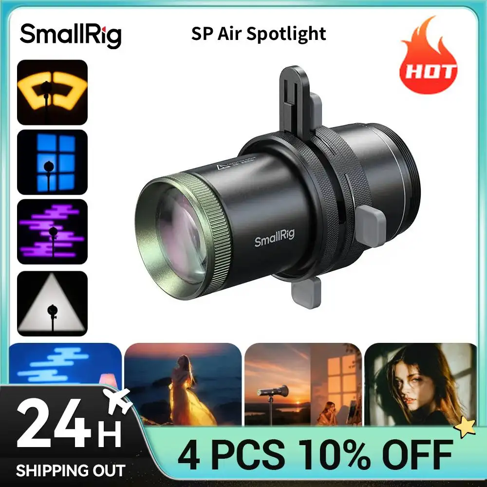 SmallRig SP Air Spotlight 36° Optical Projection Lens 4X Brightness for RF 10C/20C Flashlight with Framing Shutters GOBO Holder
SmallRig SP Air Spotlight 36° Optical Projection Lens 4X Brightness for RF 10C/20C Flashlight with Framing Shutters GOBO Holder