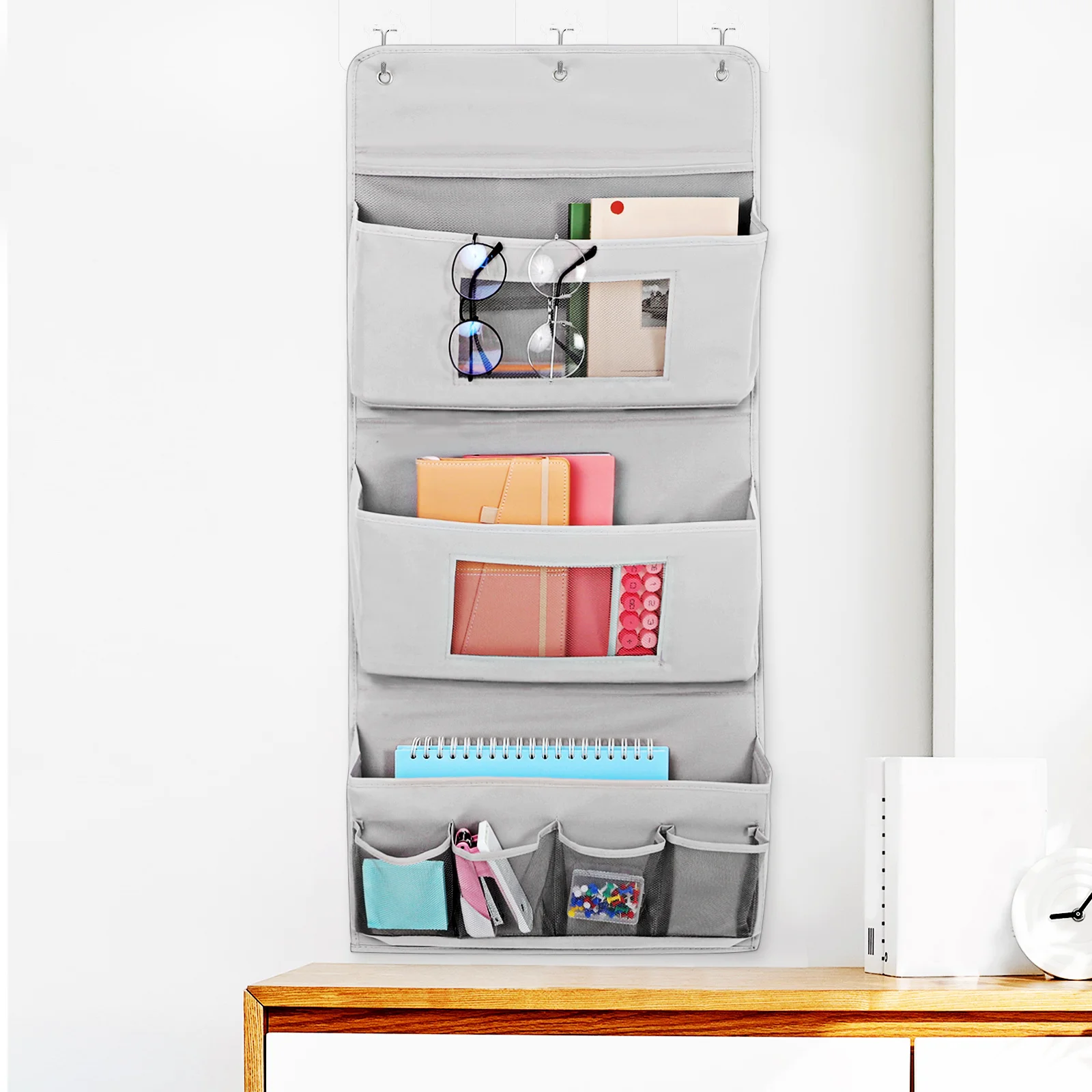 Door Hanging Storage Organizer with Large and Small Pockets for Wall Closet Bathroom Kitchen Cosmetics Toiletries Supplies Pouch
Door Hanging Storage Organizer with Large and Small Pockets for Wall Closet Bathroom Kitchen Cosmetics Toiletries Supplies Pouch