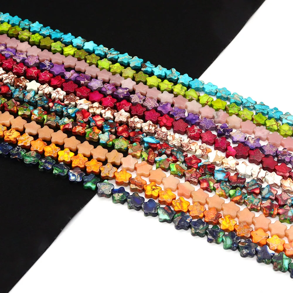 Colorful Emperor Stone Star shaped Natural Stone Beads 10x10x4mm Jewelry Making DIY Necklace Bracelet Earrings Accessories Gift
Colorful Emperor Stone Star shaped Natural Stone Beads 10x10x4mm Jewelry Making DIY Necklace Bracelet Earrings Accessories Gift