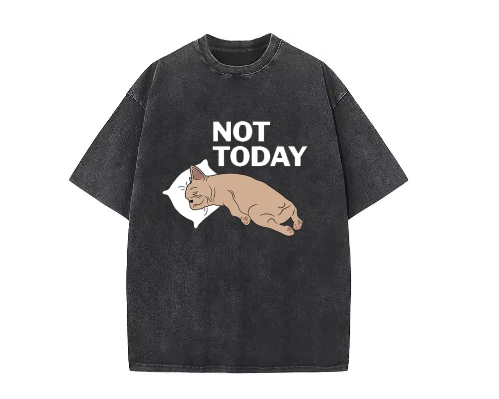 ‘’NOT TODAY" Interesting animal print top,men's washed cotton T-shirt,daily casual street wear
‘’NOT TODAY" Interesting animal print top,men's washed cotton T-shirt,daily casual street wear