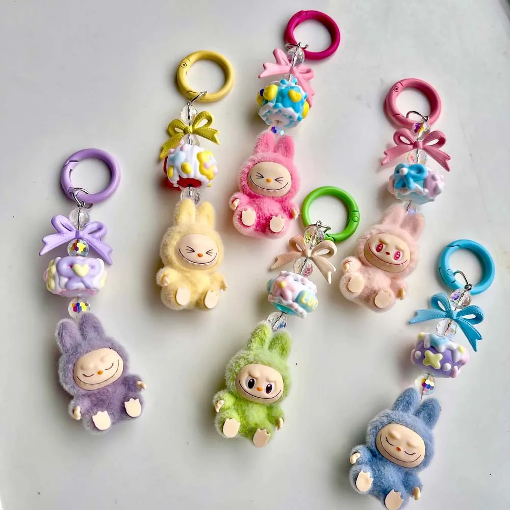 Cute Labubu Doll particles Keychain External Implantation Fluff Toy Phone Ornaments Bag Charms Backpack Pendent Keychain Gifts
Cute Labubu Doll particles Keychain External Implantation Fluff Toy Phone Ornaments Bag Charms Backpack Pendent Keychain Gifts