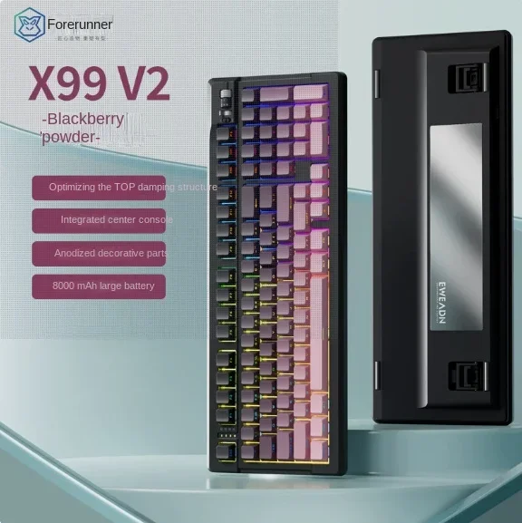 EWEADN X99 V2 CangLong Беспроводная механическая клавиатура с 3 режимами работы игровая сторона 98% раскладка 99 клавиш BT/2,4G/Проводная верхняя часть
EWEADN X99 V2 CangLong Беспроводная механическая клавиатура с 3 режимами работы игровая сторона 98% раскладка 99 клавиш BT/2,4G/Проводная верхняя часть
