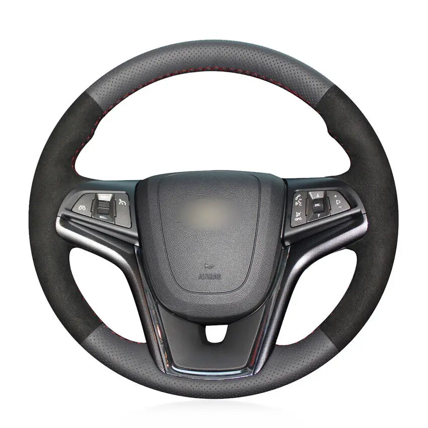 DIY Hand-Sewn Anti-Slip Black Suede Leather Steering Wheel Cover Wrap for Chevrolet Malibu Volt 2015 Auto Interior Accessories
DIY Hand-Sewn Anti-Slip Black Suede Leather Steering Wheel Cover Wrap for Chevrolet Malibu Volt 2015 Auto Interior Accessories
