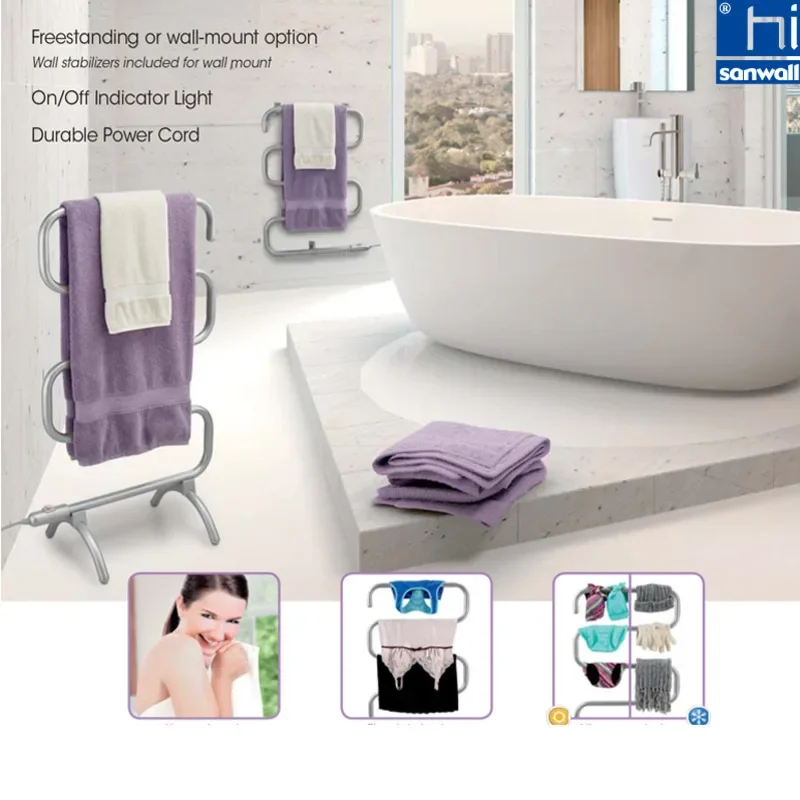 Floor Electric Heating Towel Rack AntiMildew Fast Drying Stand with Sterilization Function NonPunch Installation for Bathrooms
Floor Electric Heating Towel Rack AntiMildew Fast Drying Stand with Sterilization Function NonPunch Installation for Bathrooms
