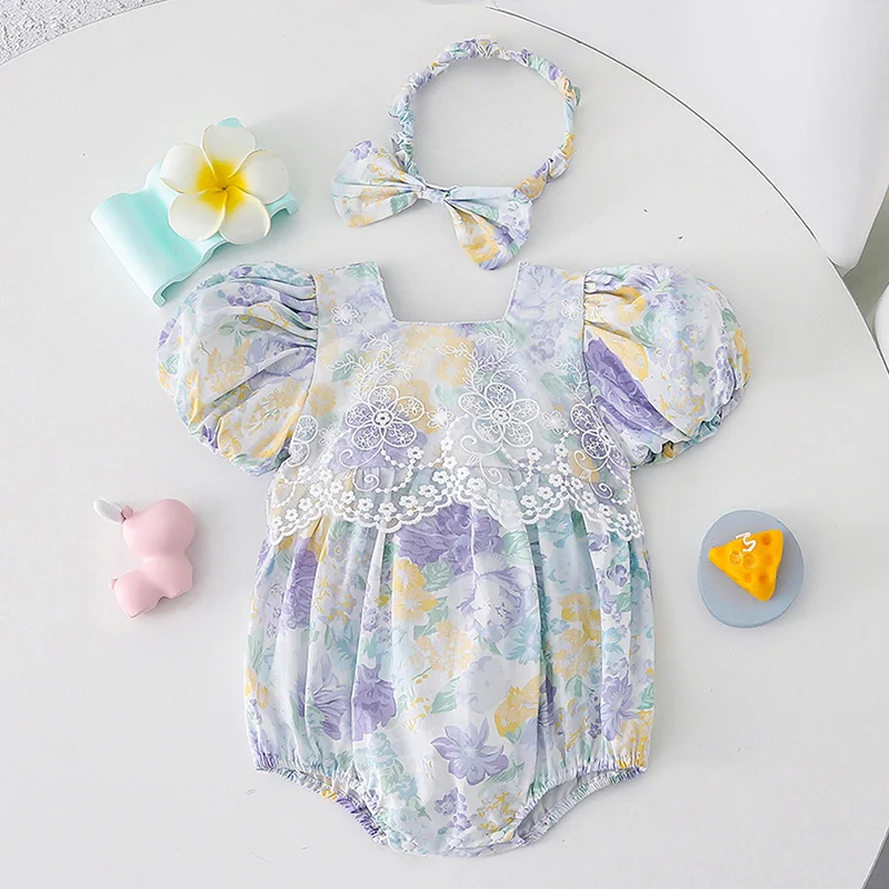 2024 New Summer 0-24M Baby Girl Clothing Newborn Baby Girl Romper Short Sleeved Cotton Flower Print Toddler Baby Girls Jumpsuit
2024 New Summer 0-24M Baby Girl Clothing Newborn Baby Girl Romper Short Sleeved Cotton Flower Print Toddler Baby Girls Jumpsuit
