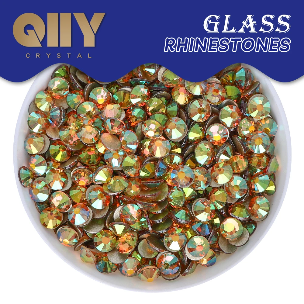 QIIY SS3-SS60 Ghost Light Golden Flatback Glass Rhinestones Bright Crystal AB Non-hotfix Glue On 3D Stones For DIY Nail Art
QIIY SS3-SS60 Ghost Light Golden Flatback Glass Rhinestones Bright Crystal AB Non-hotfix Glue On 3D Stones For DIY Nail Art