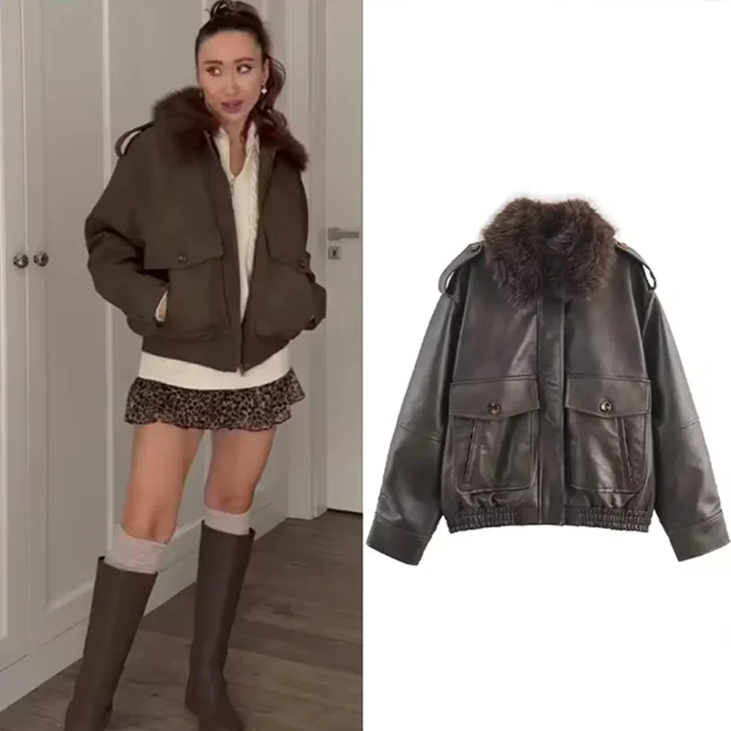 Зимняя съемная замшевая куртка из искусственного меха для женщин, стильная кожаная куртка с воротником с лацканами, верхняя одежда, съемное водонепроницаемое пальто из искусственного меха
Зимняя съемная замшевая куртка из искусственного меха для женщин, стильная кожаная куртка с воротником с лацканами, верхняя одежда, съемное водонепроницаемое пальто из искусственного меха