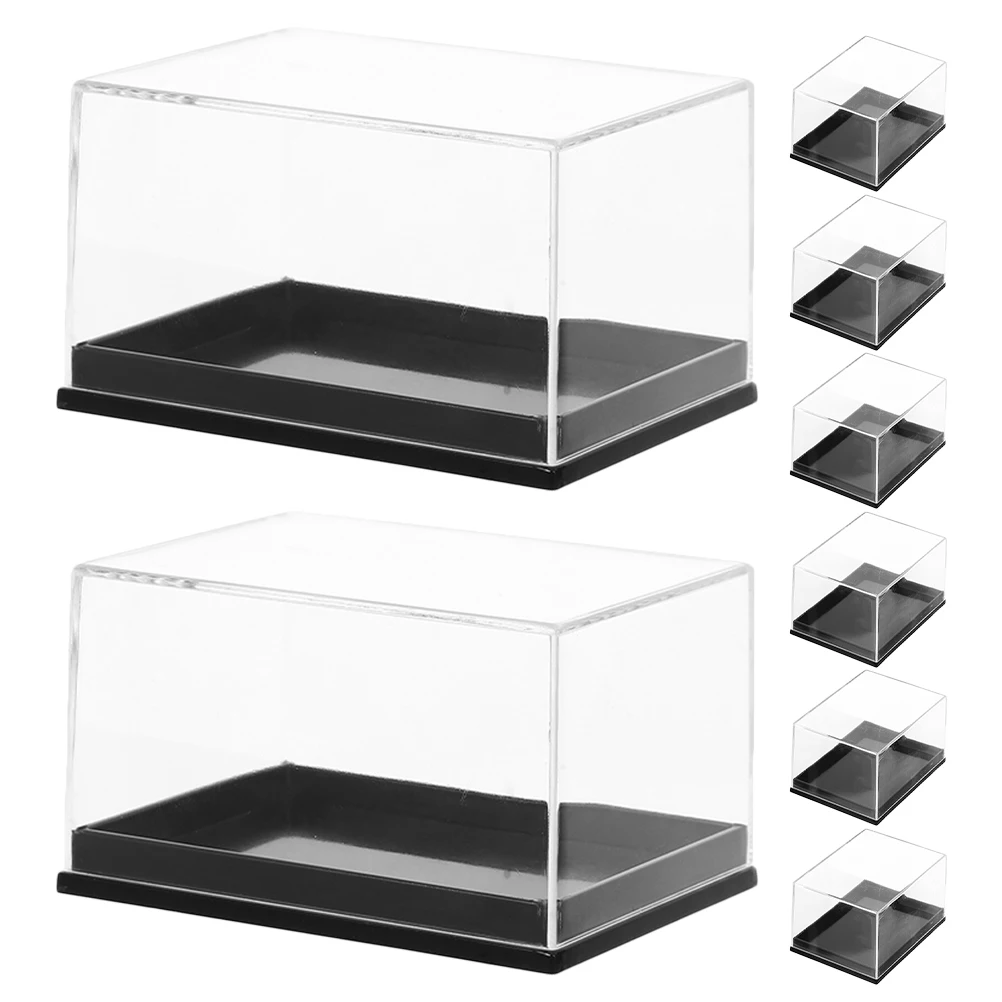 8Pcs Specimen Display Box Clear Rectangular Container for Shells Minerals High Transparency Showcase Versatile Storage Solution