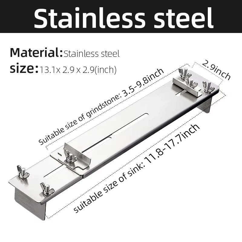 Adjustable Stainless Steel Sink Sharpening Stone Holder Anti-Slip Kitchen Whetstone Grinder Rack for Cutlery Sharpener Tool
Adjustable Stainless Steel Sink Sharpening Stone Holder Anti-Slip Kitchen Whetstone Grinder Rack for Cutlery Sharpener Tool