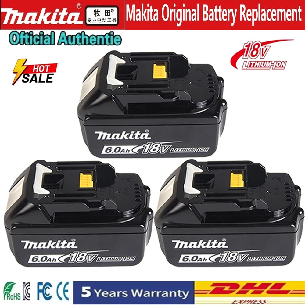 new Original Makita 18V 6.0 Rechargeable Lithium-Ion Battery With LED Indicator, High Capacity Makita Cordles Power Tool Battery
new Original Makita 18V 6.0 Rechargeable Lithium-Ion Battery With LED Indicator, High Capacity Makita Cordles Power Tool Battery