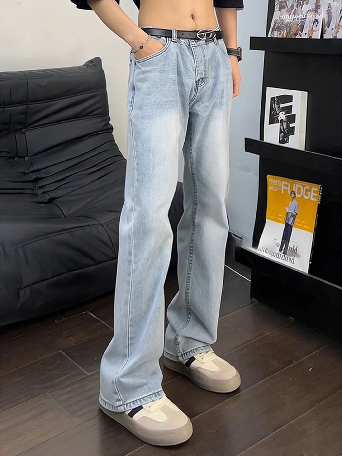 Blue Fce Lined Bell Bot Straight Leg Jeans Men's Thiened Stretchy Slimming Winter Casual High Street Sle Jeans
Blue Fce Lined Bell Bot Straight Leg Jeans Men's Thiened Stretchy Slimming Winter Casual High Street Sle Jeans