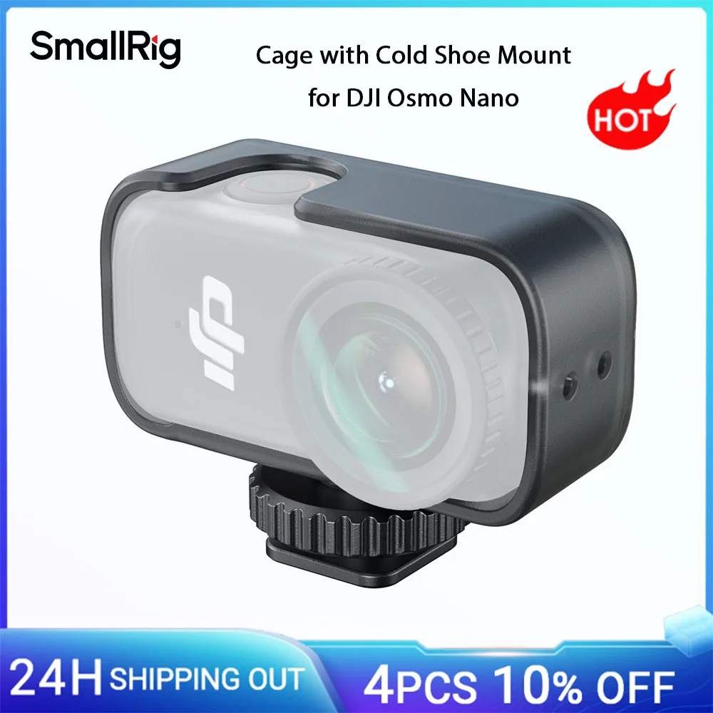 Клетка для экшн-камеры SmallRig Nano с креплением для холодного башмака для горизонтальной/вертикальной съемки DJI Osmo Nano с защитой от скручивания холодного башмака5758
Клетка для экшн-камеры SmallRig Nano с креплением для холодного башмака для горизонтальной/вертикальной съемки DJI Osmo Nano с защитой от скручивания холодного башмака5758