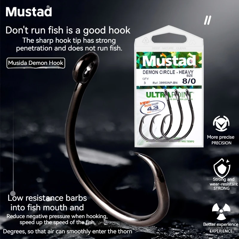 Mustad Big Devil Hooks Upgrade 39950 Southern Oil Barbed Hooks Deep Sea Freshwater Specialized Big Game Hooks
Mustad Big Devil Hooks Upgrade 39950 Southern Oil Barbed Hooks Deep Sea Freshwater Specialized Big Game Hooks