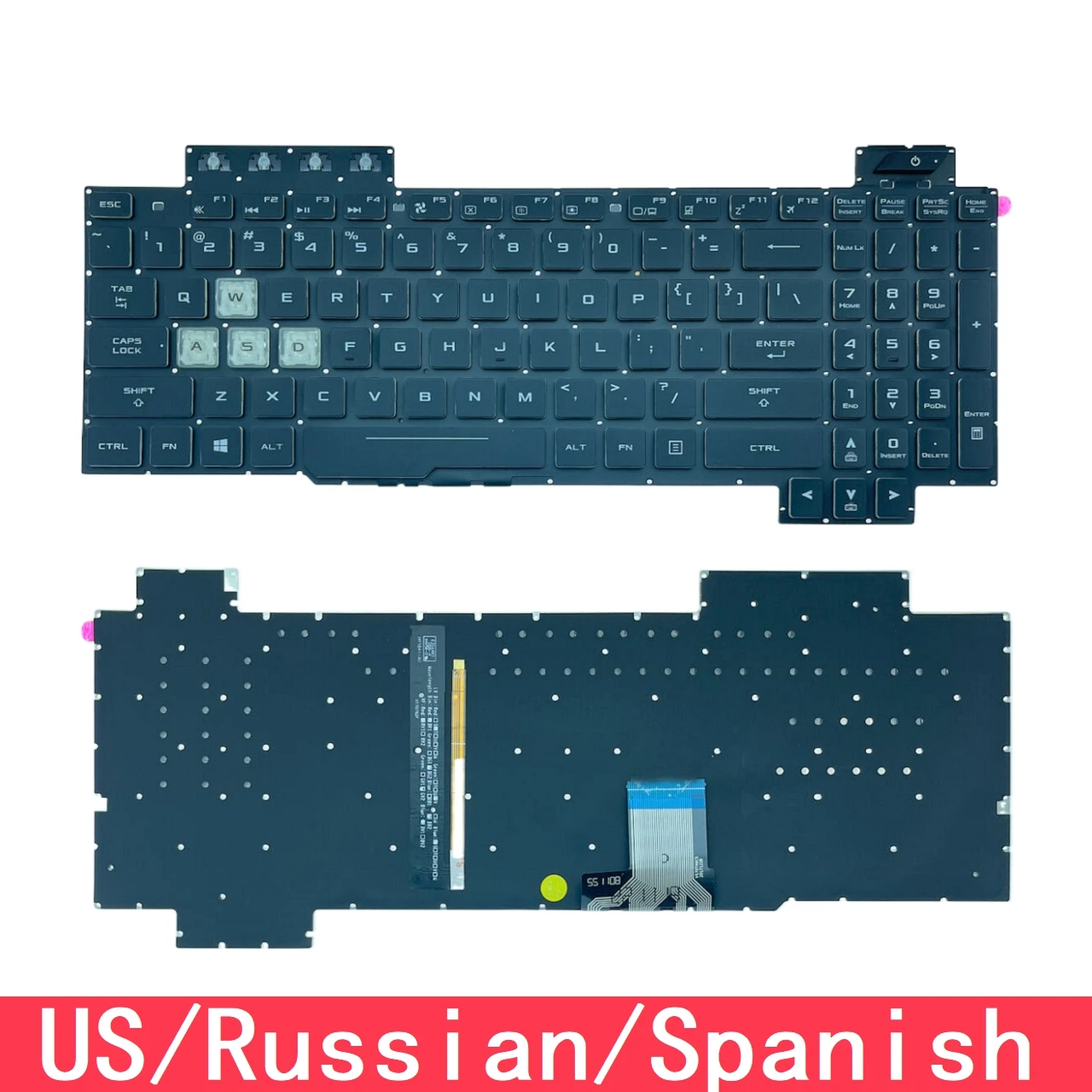 Для ASUS ROG FX504 FX504GD FX504GE FX504GM FX80 FX80GM FX505 FX86 FX705 Замена клавиатуры ноутбука США Русская Испанская с RGB
Для ASUS ROG FX504 FX504GD FX504GE FX504GM FX80 FX80GM FX505 FX86 FX705 Замена клавиатуры ноутбука США Русская Испанская с RGB