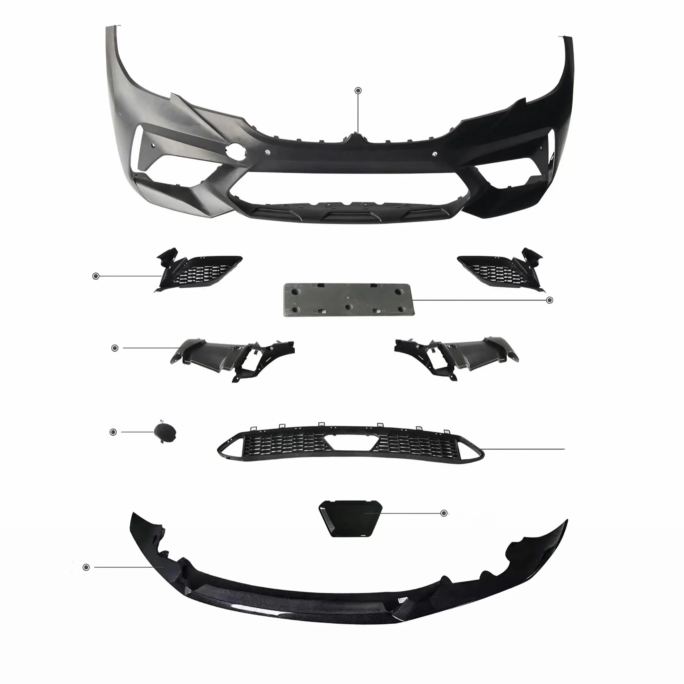 High Fitment Easy Install Without Adjusting Trimming Body Kit for 3 Series 2019-2022 G20 Upgrade To M3C Front Bumper
High Fitment Easy Install Without Adjusting Trimming Body Kit for 3 Series 2019-2022 G20 Upgrade To M3C Front Bumper