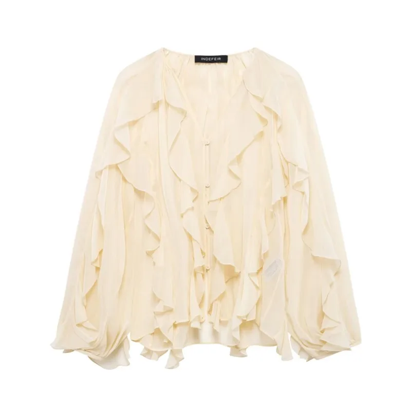 HipSeam Women Stacked Decorative Shirt Casual Spring Clothing Button Vintage Female Elegant Shirts V Neck Woman Blouse
HipSeam Women Stacked Decorative Shirt Casual Spring Clothing Button Vintage Female Elegant Shirts V Neck Woman Blouse