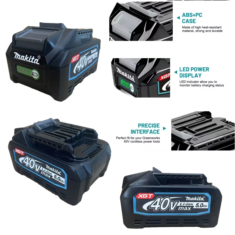2025 NEW Makita 40V Max XGT 21700 Lithium ion Battery , BL4020, for BL4025, BL4040, BL4050, BL4080 40V Makita Battery
2025 NEW Makita 40V Max XGT 21700 Lithium ion Battery , BL4020, for BL4025, BL4040, BL4050, BL4080 40V Makita Battery