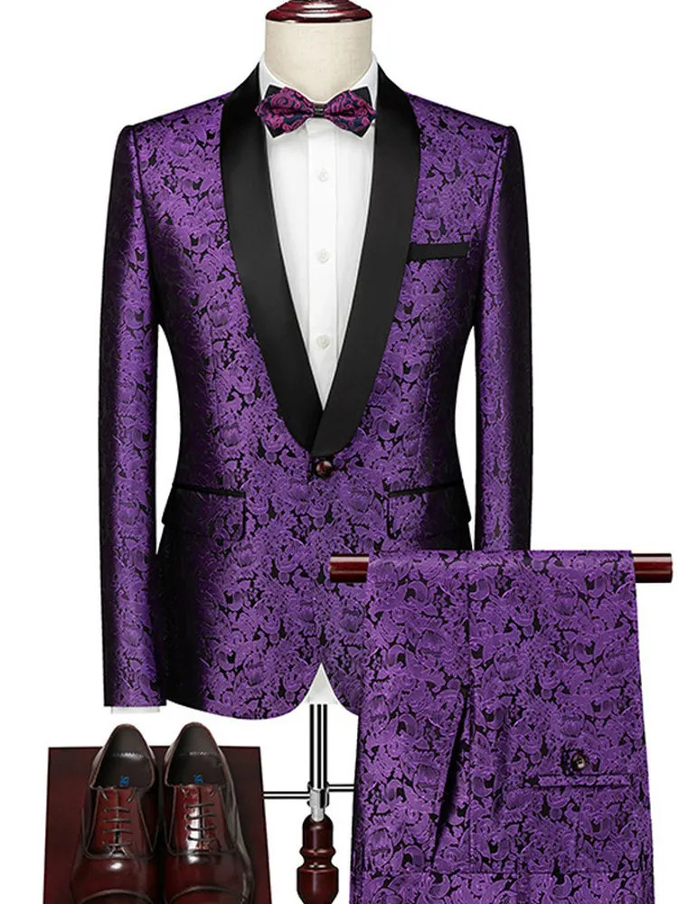 Men's Wedding Suit Formal Busin Dr Coat New om Set Slim Fit Cotton Blend Fabric Embroidered Pattern Youthful Sle
Men's Wedding Suit Formal Busin Dr Coat New om Set Slim Fit Cotton Blend Fabric Embroidered Pattern Youthful Sle