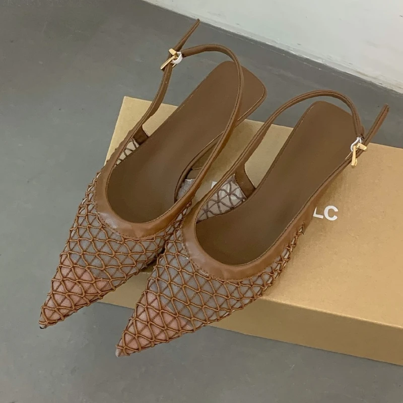 Fashion Brand Pointed Toe Pumps Women Sandals Mesh Breathable Mlues Dress Shoe Female Shallow Elegant Designer High Heels Ladies
Fashion Brand Pointed Toe Pumps Women Sandals Mesh Breathable Mlues Dress Shoe Female Shallow Elegant Designer High Heels Ladies