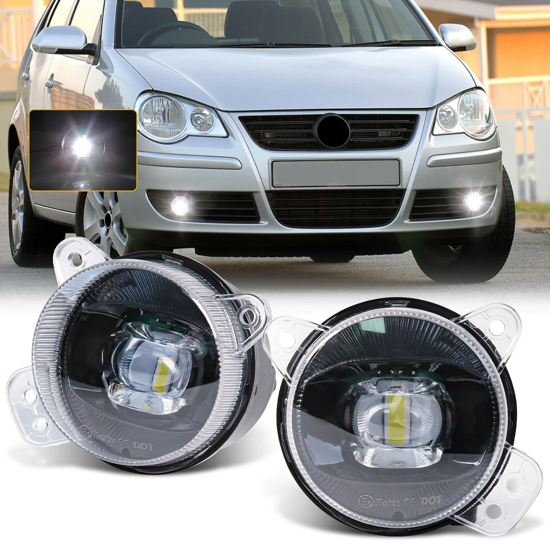 Car Light For VW Volkswagen Polo T5 Caravelle Gol Skoda Fabia Mk1 Transporter Multivan LED Fog Lamp Front Bumper Daylights 12V
Car Light For VW Volkswagen Polo T5 Caravelle Gol Skoda Fabia Mk1 Transporter Multivan LED Fog Lamp Front Bumper Daylights 12V