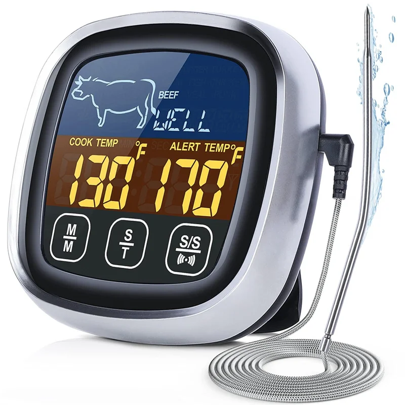 F-T Meat Thermometer Digital For Food Cooking BBQ Oven Grilling, Instant Read Electric Touchscreen LCD Large Durable Easy To Use
F-T Meat Thermometer Digital For Food Cooking BBQ Oven Grilling, Instant Read Electric Touchscreen LCD Large Durable Easy To Use