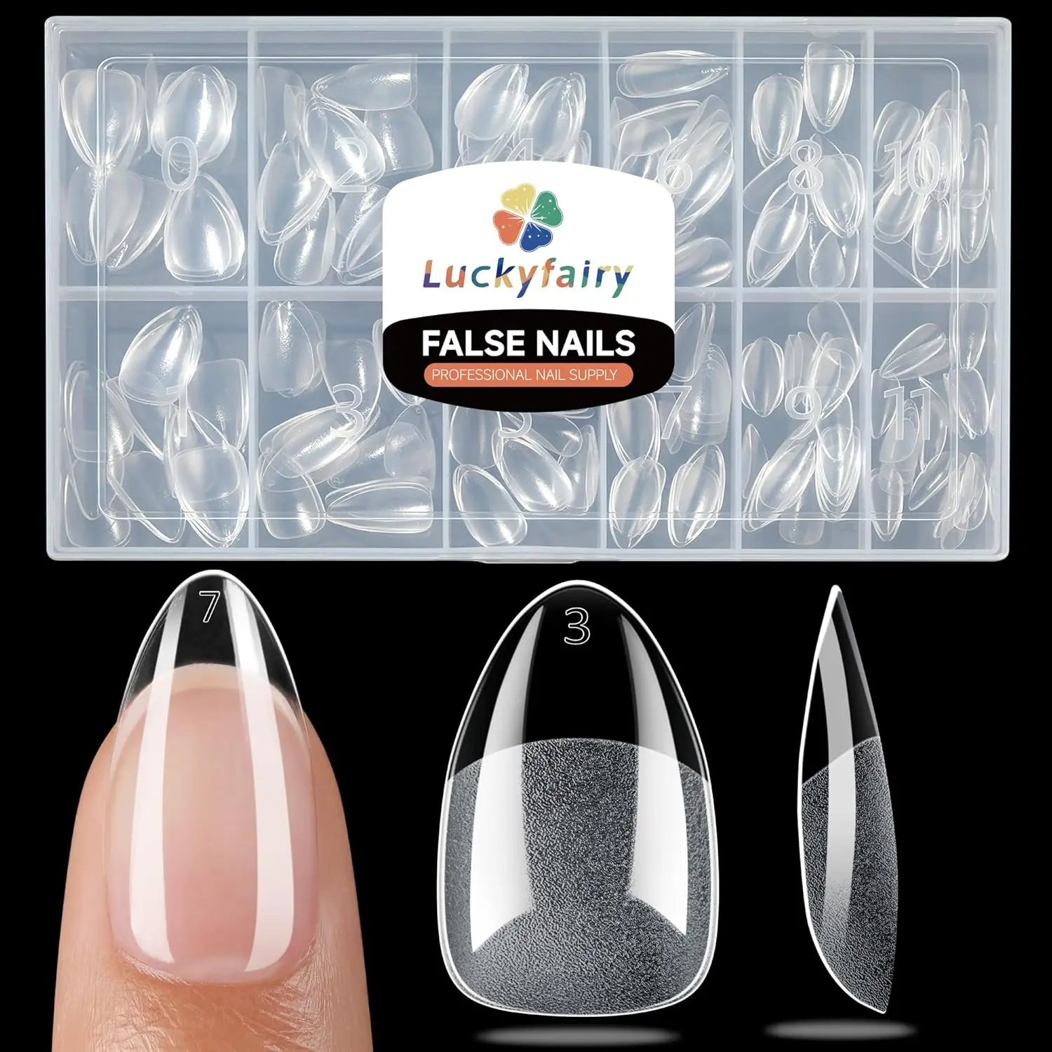 240pcs Short Almond Nail Tips, Soft Gel Full Cover False Nails, Pre-Shaped Acrylic Fake Nails for Manicure DIY, 12 Sizes
240pcs Short Almond Nail Tips, Soft Gel Full Cover False Nails, Pre-Shaped Acrylic Fake Nails for Manicure DIY, 12 Sizes