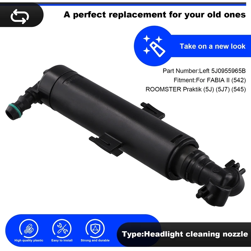 Car Headlight Cleaning Washer Fluid Jet Headlight Washer Nozzle For Skoda FABIA II (542) ROOMSTER
Car Headlight Cleaning Washer Fluid Jet Headlight Washer Nozzle For Skoda FABIA II (542) ROOMSTER
