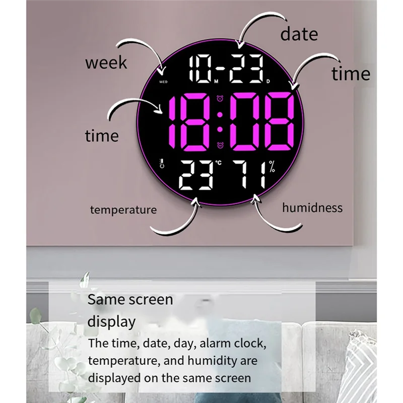 Ambient Light 12 Inch Big Screen Multifunction Clock Simple Living Room Wall Clock Led Wall Clock,Green
Ambient Light 12 Inch Big Screen Multifunction Clock Simple Living Room Wall Clock Led Wall Clock,Green