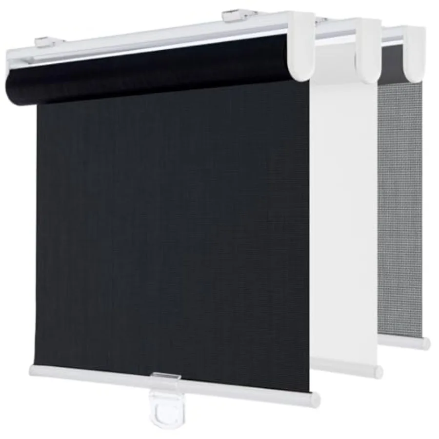 Cordless Roller Shades for Windows, Light Filtering Pull Down Blinds, Solar Screen Door Blinds, Flame Retardant UV Protection F
Cordless Roller Shades for Windows, Light Filtering Pull Down Blinds, Solar Screen Door Blinds, Flame Retardant UV Protection F