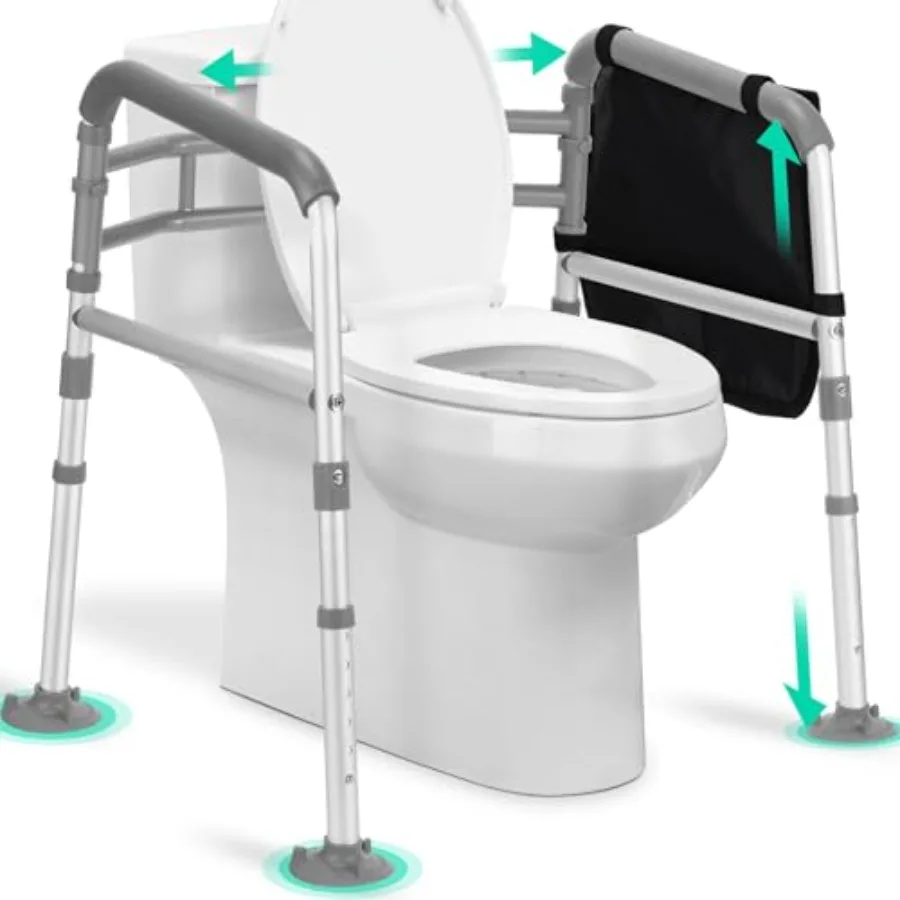 Toilet Safety Rails for Seniors, Adjustable Height and Width Toilet Safety Frames with Handles, Foldable Toilet Rails for Disab
Toilet Safety Rails for Seniors, Adjustable Height and Width Toilet Safety Frames with Handles, Foldable Toilet Rails for Disab