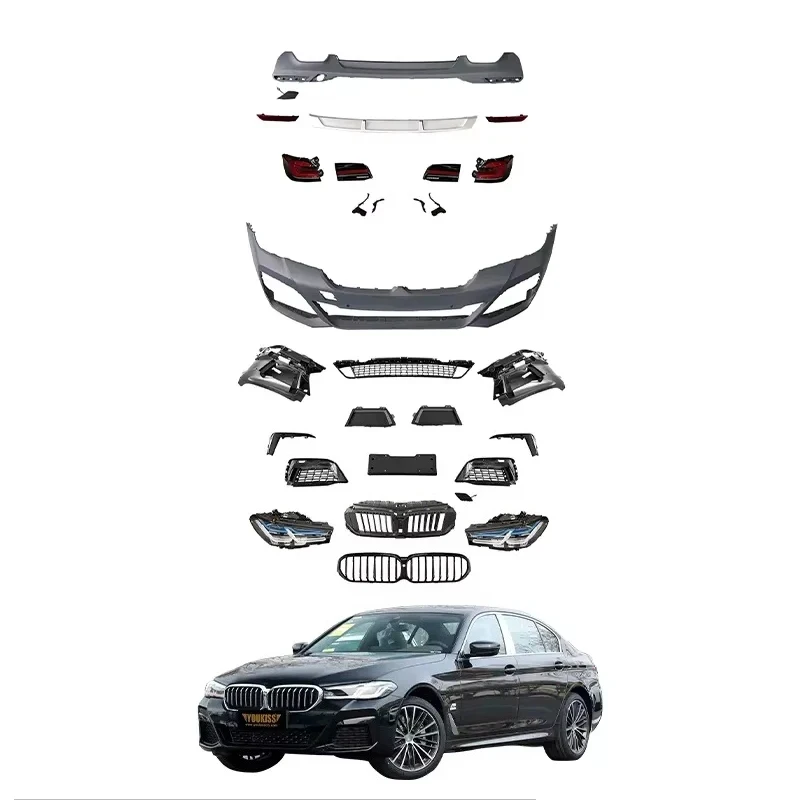 Car Bumper 2018-2020 5 Series G30 G38 Upgrade to 2021-Tech Body Kits with Headlight Front Bumper Grille Rear Bumper
Car Bumper 2018-2020 5 Series G30 G38 Upgrade to 2021-Tech Body Kits with Headlight Front Bumper Grille Rear Bumper