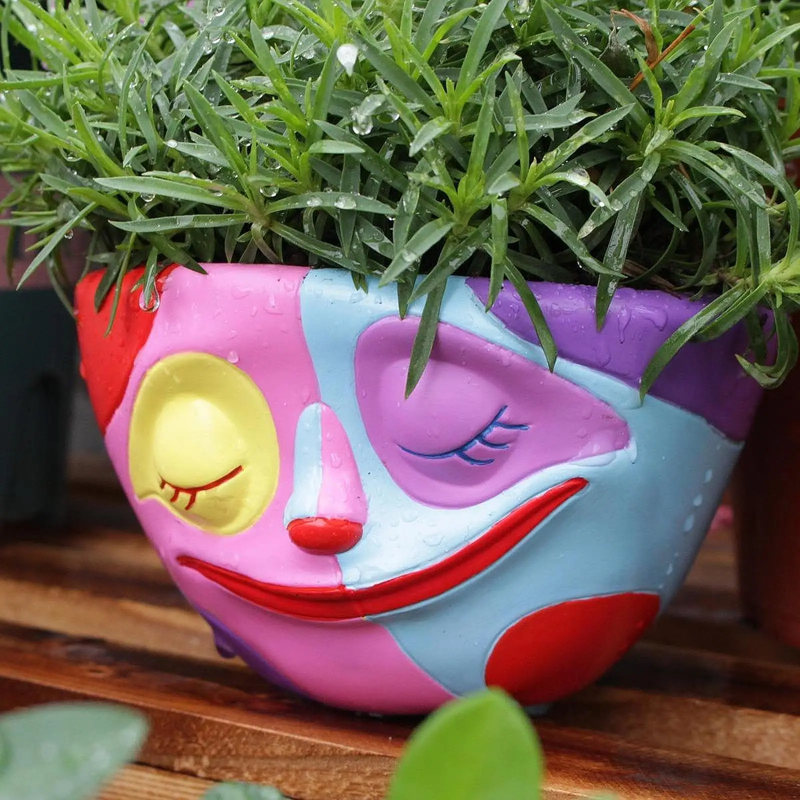 Abstract Face Plant Pot Resin Statue Display Ornament Colorful Flower Pot Colorful Planter for Farmhouse Bedroom Office Balcony
Abstract Face Plant Pot Resin Statue Display Ornament Colorful Flower Pot Colorful Planter for Farmhouse Bedroom Office Balcony