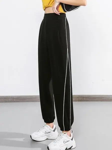 High Waist Color Block Sports Pants Spring Summer Trendy Long Casual Pants Versatile Thin Style Korean Commute Style Ladies
High Waist Color Block Sports Pants Spring Summer Trendy Long Casual Pants Versatile Thin Style Korean Commute Style Ladies