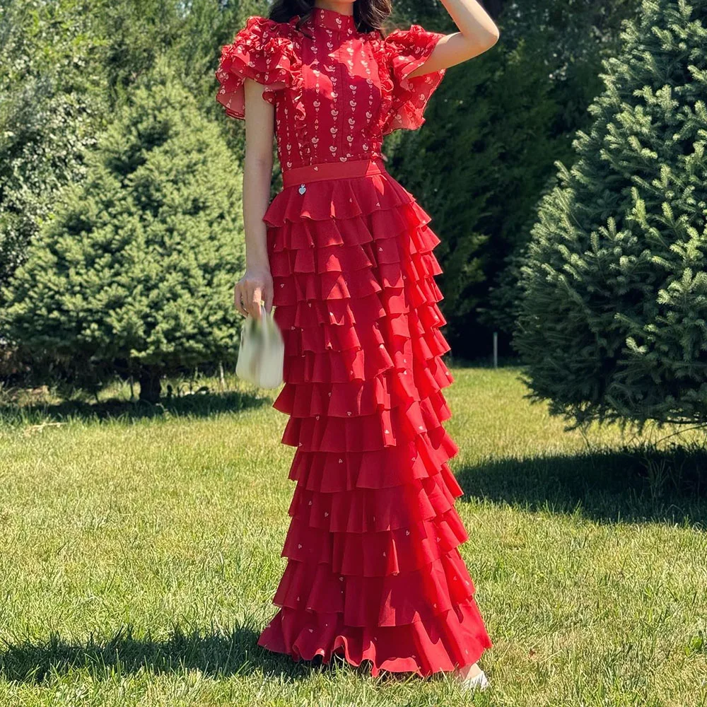 Customized A-line Evening Dresses Floor-length High-neck Sleeveless Prom Gown Simple Fashion Tiered Draped Casual Party Gown
Customized A-line Evening Dresses Floor-length High-neck Sleeveless Prom Gown Simple Fashion Tiered Draped Casual Party Gown