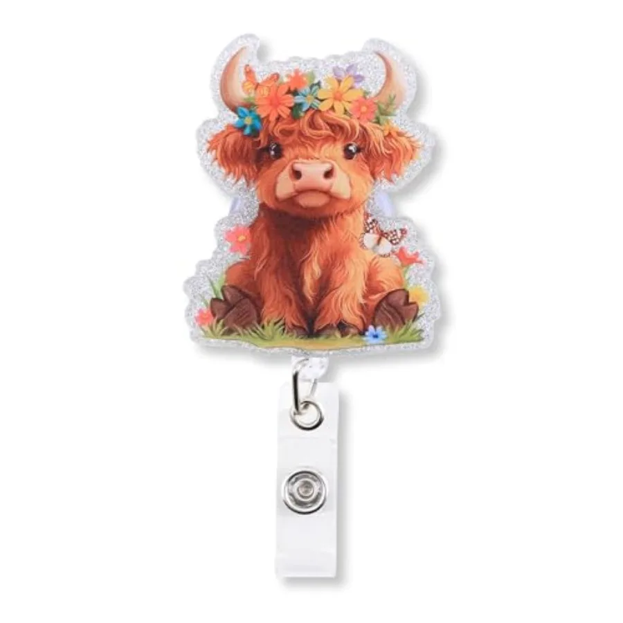 Cute Highland Cow Nurse Badge Reel Retractable, Funny ID Name Badge Holder with Alligator Clip for Medical Professionals, Stude
Cute Highland Cow Nurse Badge Reel Retractable, Funny ID Name Badge Holder with Alligator Clip for Medical Professionals, Stude