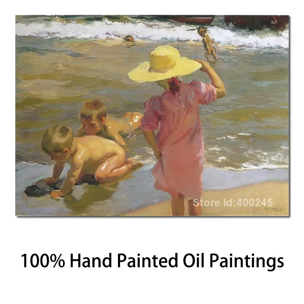 Landscape Beach Children on The Seashore Joaquin Sorolla Y Bastida Oil Painting on Canvas Handmade High Quality
Landscape Beach Children on The Seashore Joaquin Sorolla Y Bastida Oil Painting on Canvas Handmade High Quality