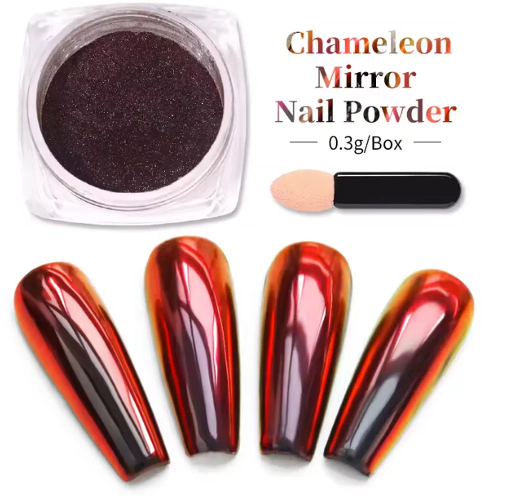 YINZI Red-Black Gradient Colors Nail Mirror Chrome Powder Glitter Chameleon Professional Manicure Pigment Dust
YINZI Red-Black Gradient Colors Nail Mirror Chrome Powder Glitter Chameleon Professional Manicure Pigment Dust