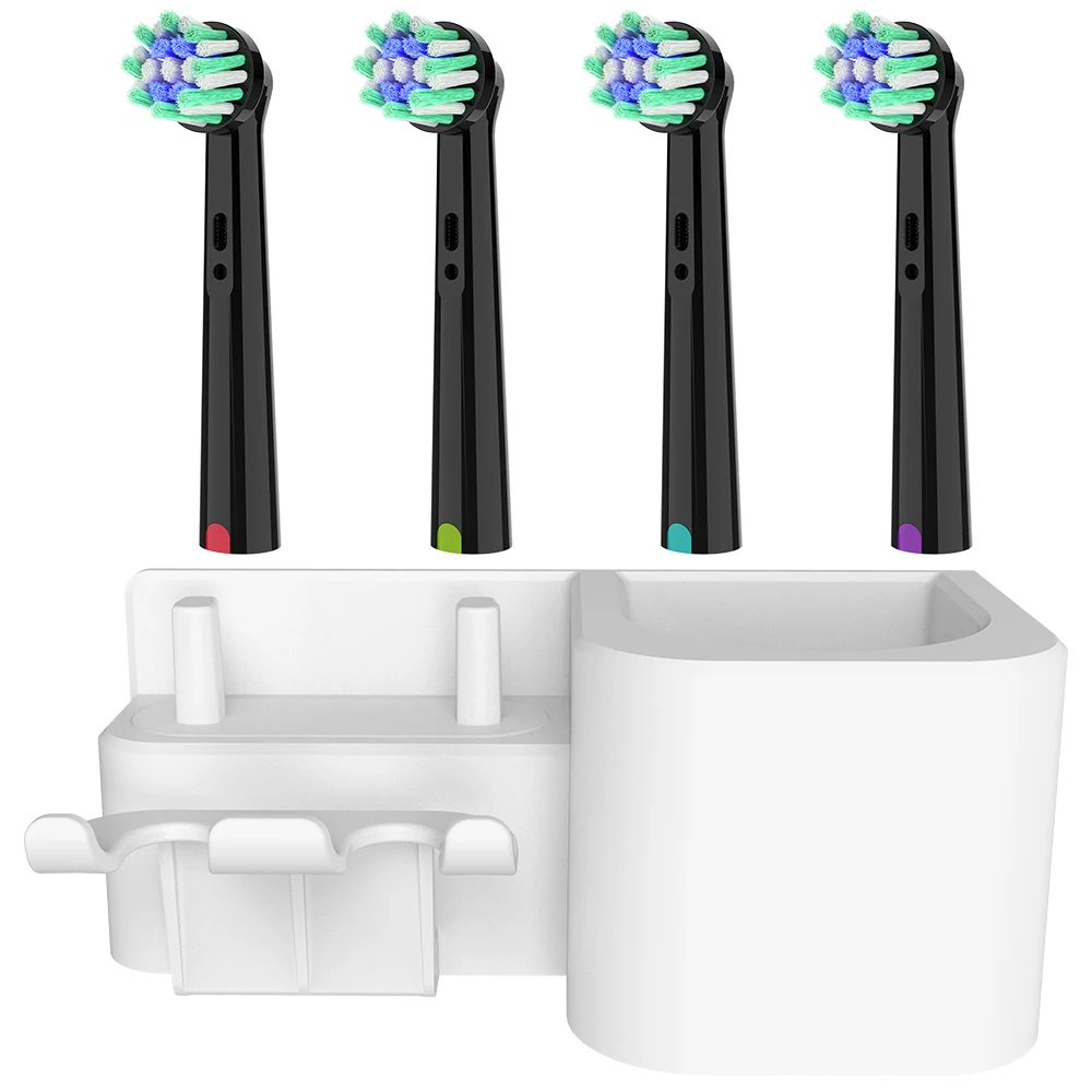 Настенный держатель для зубных щеток без сверления и 4 сменные насадки Cross Action, совместимые с электрическими зубными щетками Oral B
Настенный держатель для зубных щеток без сверления и 4 сменные насадки Cross Action, совместимые с электрическими зубными щетками Oral B