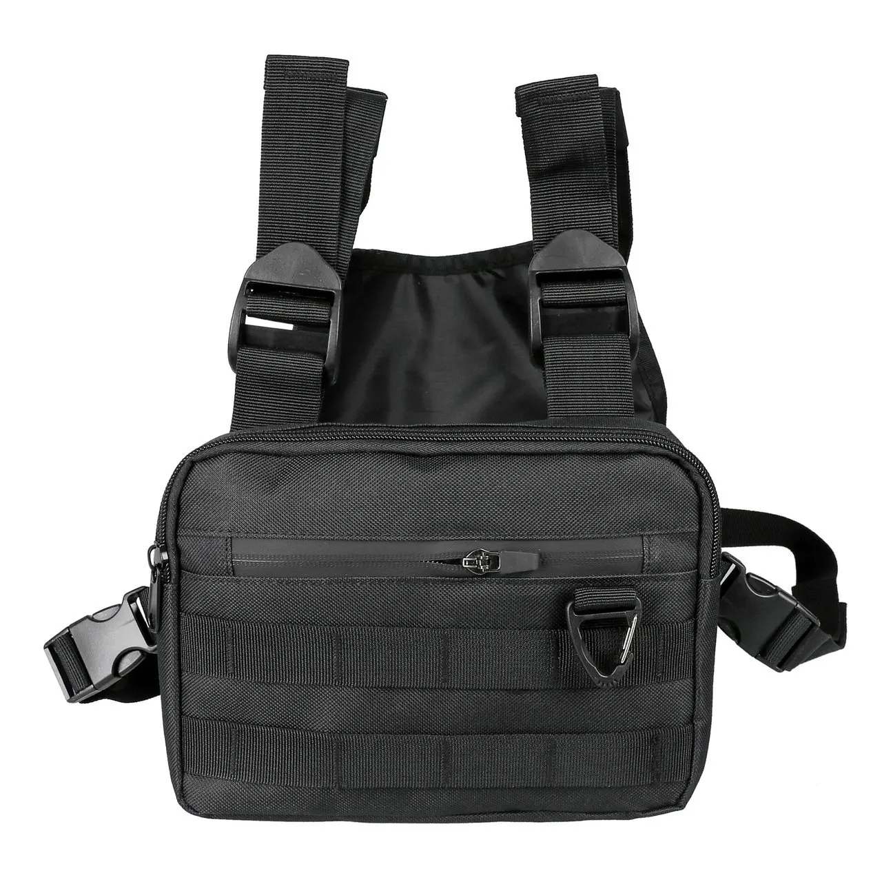 Outdoor Sports Tactical Vest Backpack Hip-hop Streetwear Chest Rig Bag Unisex High Quality Nylon Storage Waist Pack Black Pocket
Outdoor Sports Tactical Vest Backpack Hip-hop Streetwear Chest Rig Bag Unisex High Quality Nylon Storage Waist Pack Black Pocket