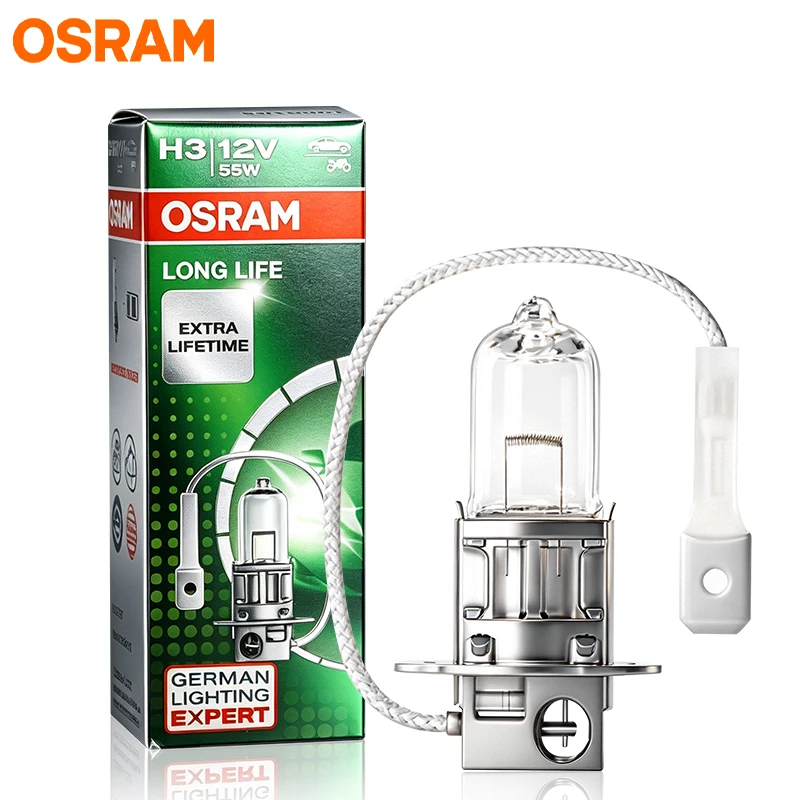OSRAM Longlife H3 Car Halogen Headlight 12V 55W 64151 PK22s Standard Light Fog Lamps Auto Bulb 3200K Original OEM 1/2Pcs
OSRAM Longlife H3 Car Halogen Headlight 12V 55W 64151 PK22s Standard Light Fog Lamps Auto Bulb 3200K Original OEM 1/2Pcs