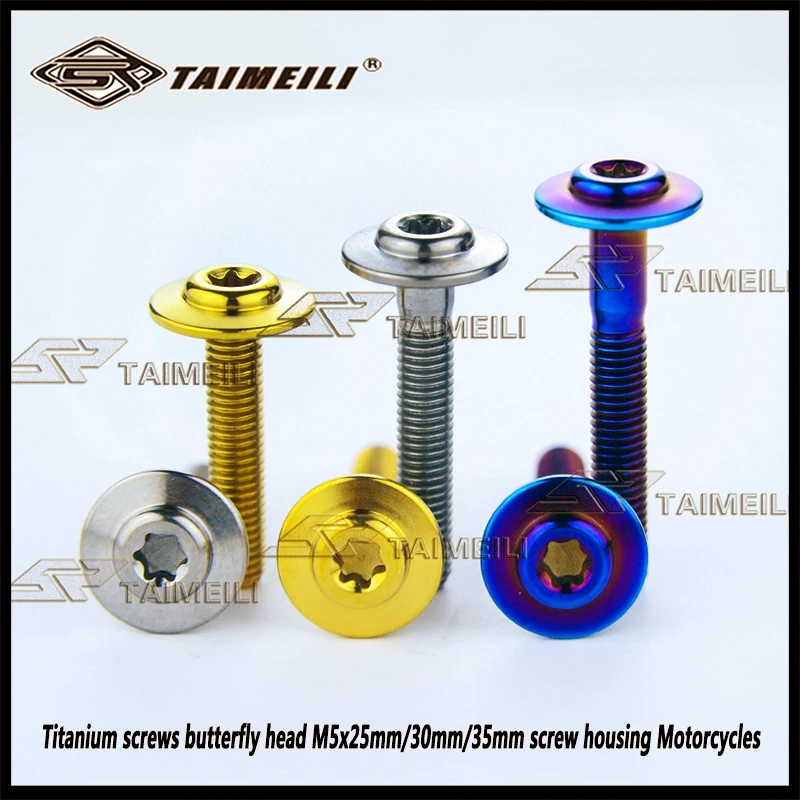 TAIMEILI Titanium screws butterfly head M5x25mm / 30mm / 35mm screw housing Motorcycles
TAIMEILI Titanium screws butterfly head M5x25mm / 30mm / 35mm screw housing Motorcycles