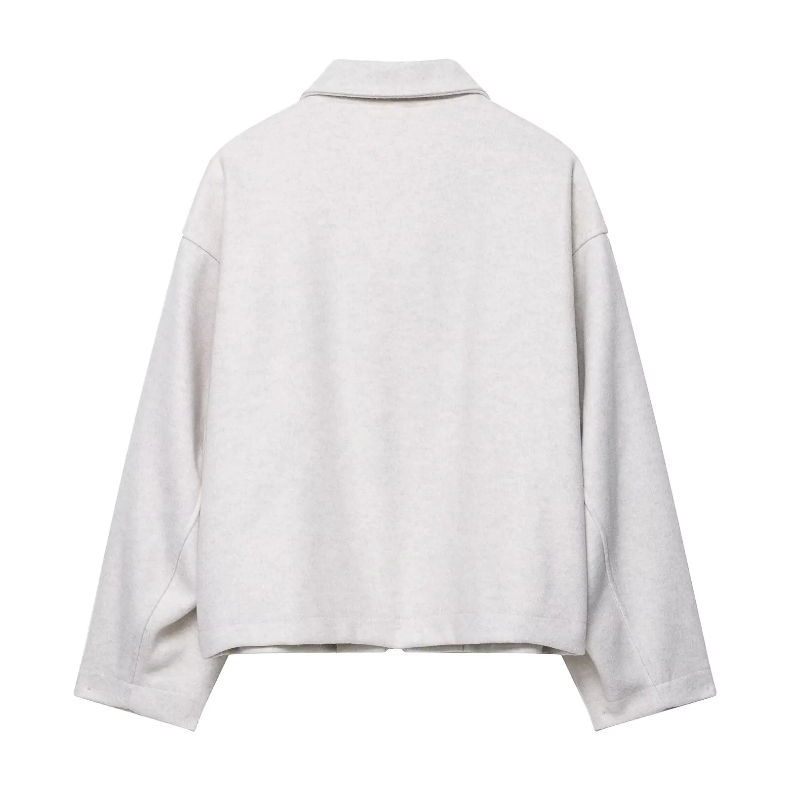 Women's new fashion loose side pocket warm woolen jacket Coat long sleeved zipper jacket retro lapel women's Coat chic top
Women's new fashion loose side pocket warm woolen jacket Coat long sleeved zipper jacket retro lapel women's Coat chic top