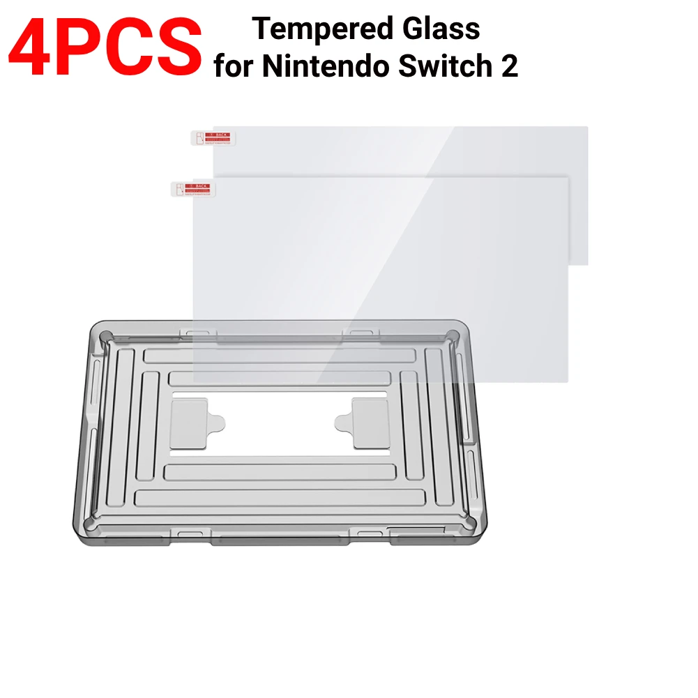 4pc Tempered Glass Film for Nintendo for Switch 2 Game Console Anti-Scratch Ultra-Clear 9H Hardness Screen Protector Films
4pc Tempered Glass Film for Nintendo for Switch 2 Game Console Anti-Scratch Ultra-Clear 9H Hardness Screen Protector Films