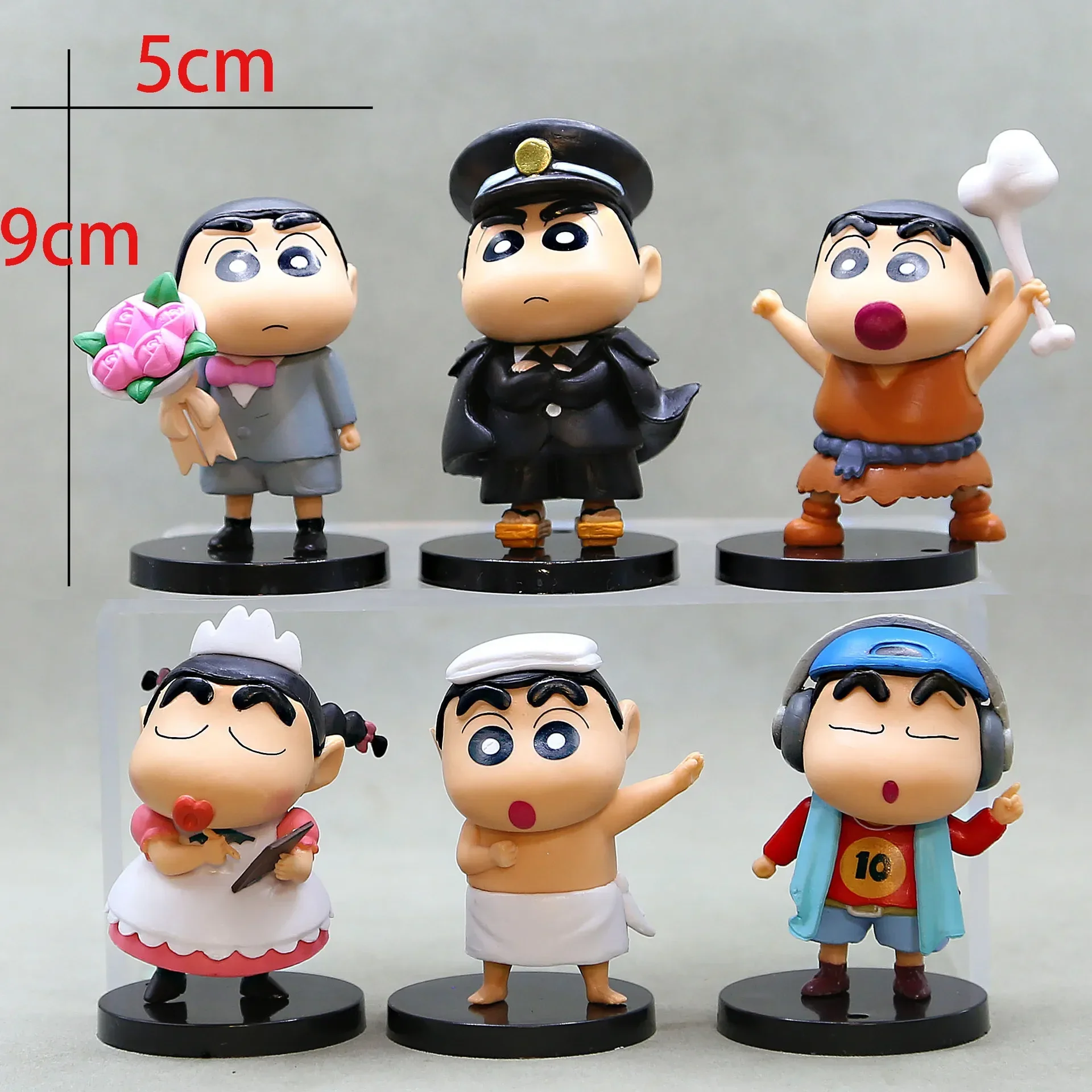 Новинка 9 см, Аниме фигурки Crayon Shin-Chan, Коллекционная модель, украшение для автомобиля, настольное оформление
Новинка 9 см, Аниме фигурки Crayon Shin-Chan, Коллекционная модель, украшение для автомобиля, настольное оформление