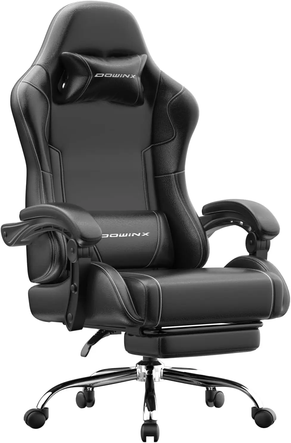 Ergonomic Gaming Chair with Footrest & Massage Lumbar, 2D-Linkage Armrests, 330lbs Capacity, Black
Ergonomic Gaming Chair with Footrest & Massage Lumbar, 2D-Linkage Armrests, 330lbs Capacity, Black
